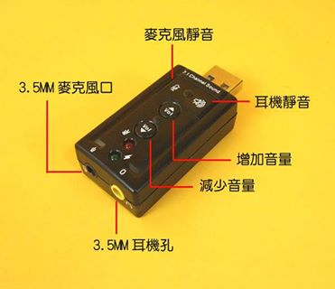 高音質 USB 7.1 聲道外接式音效卡